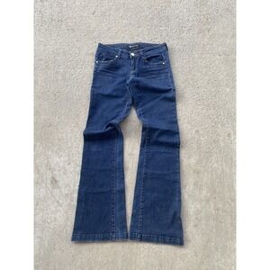 Vtg Sneak Peek Jeans Womens 5 Blue Flare Stretch Denim Mid Rise Bootcut SP-P1570
